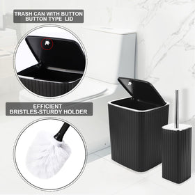 XLHOMO toilet brush with holder for tidy bathroom maintenance