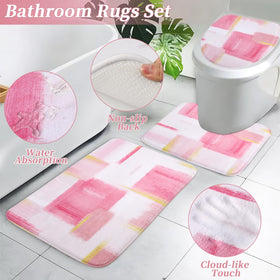 XLHOMO memory foam bath rug offers cushioned comfort and cozy, non-slip support.