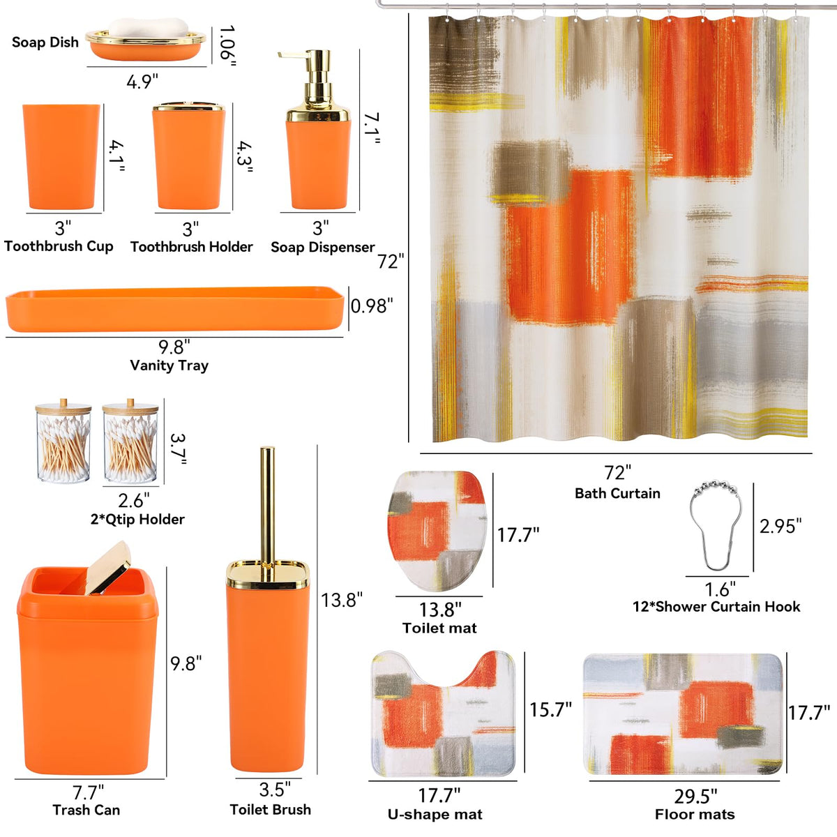 XLHOMO orange toothbrush holder keeps essentials tidy and within reach.