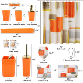 XLHOMO orange toothbrush holder keeps essentials tidy and within reach.