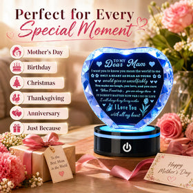 XLSJGYP crystal heart gift box, ready to present with included accessories.