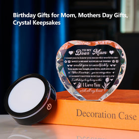 XLSJGYP crystal heart, a thoughtful Mother's Day gift with warm sentiment.