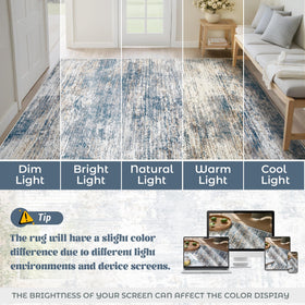 XLUEZ 8x10 area rug kid and pet friendly.