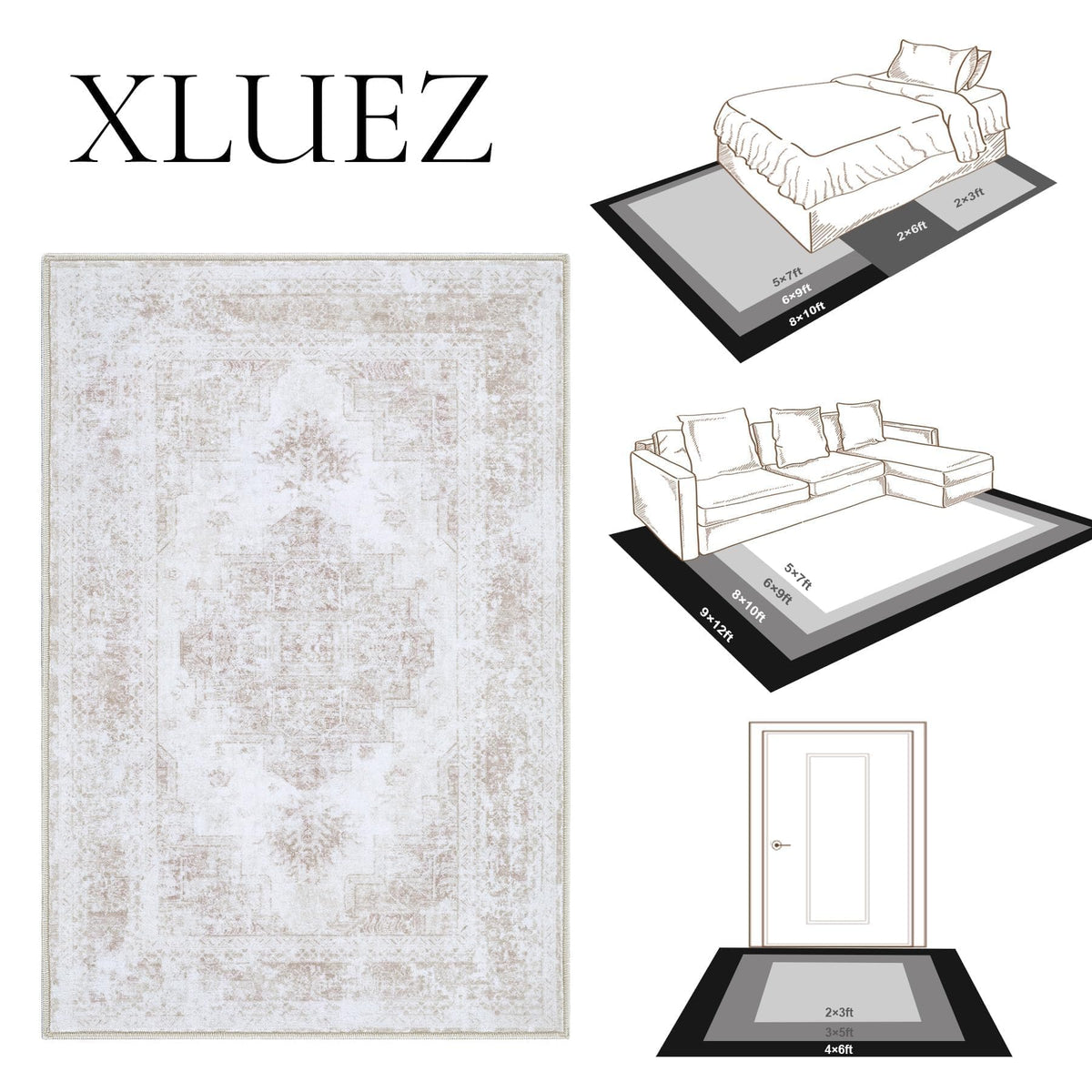 XLUEZ entryway rug adds warmth and texture to daily comings and goings.