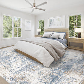 XLUEZ kid and pet friendly rug with low pile reduces snagging while staying comfortable.