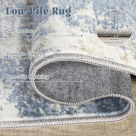 XLUEZ modern abstract rug complements bohemian, minimalist, and farmhouse decor beautifully.