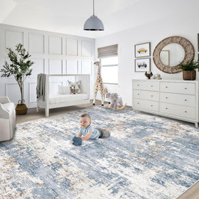 XLUEZ washable and stain-resistant rug cleans easily, saving time on daily maintenance.