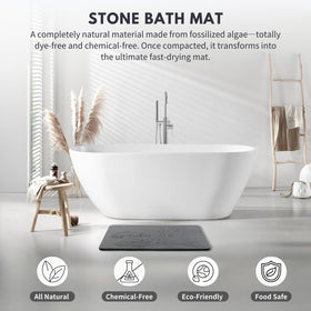XMarrat multipurpose-use stone mat suits bathroom, kitchen, entry, and poolside.