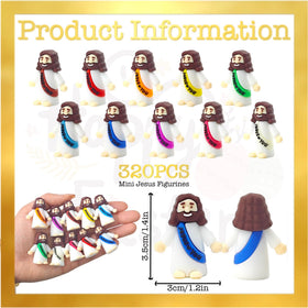 XMCHJY mini Jesus figurine tucked into Christmas stockings for gifting.