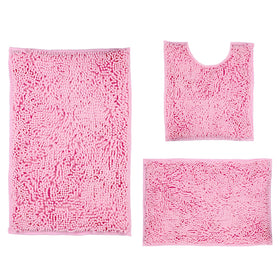 Xmecyino pink bath rug set designed for daily home use