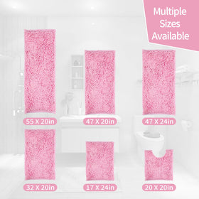 Xmecyino pink bath rugs are machine washable for easy care