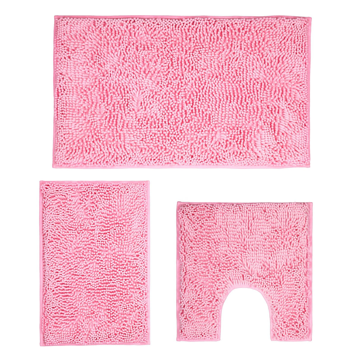 Xmecyino pink small bath rug 16x24 keeps feet warm and dry after showers