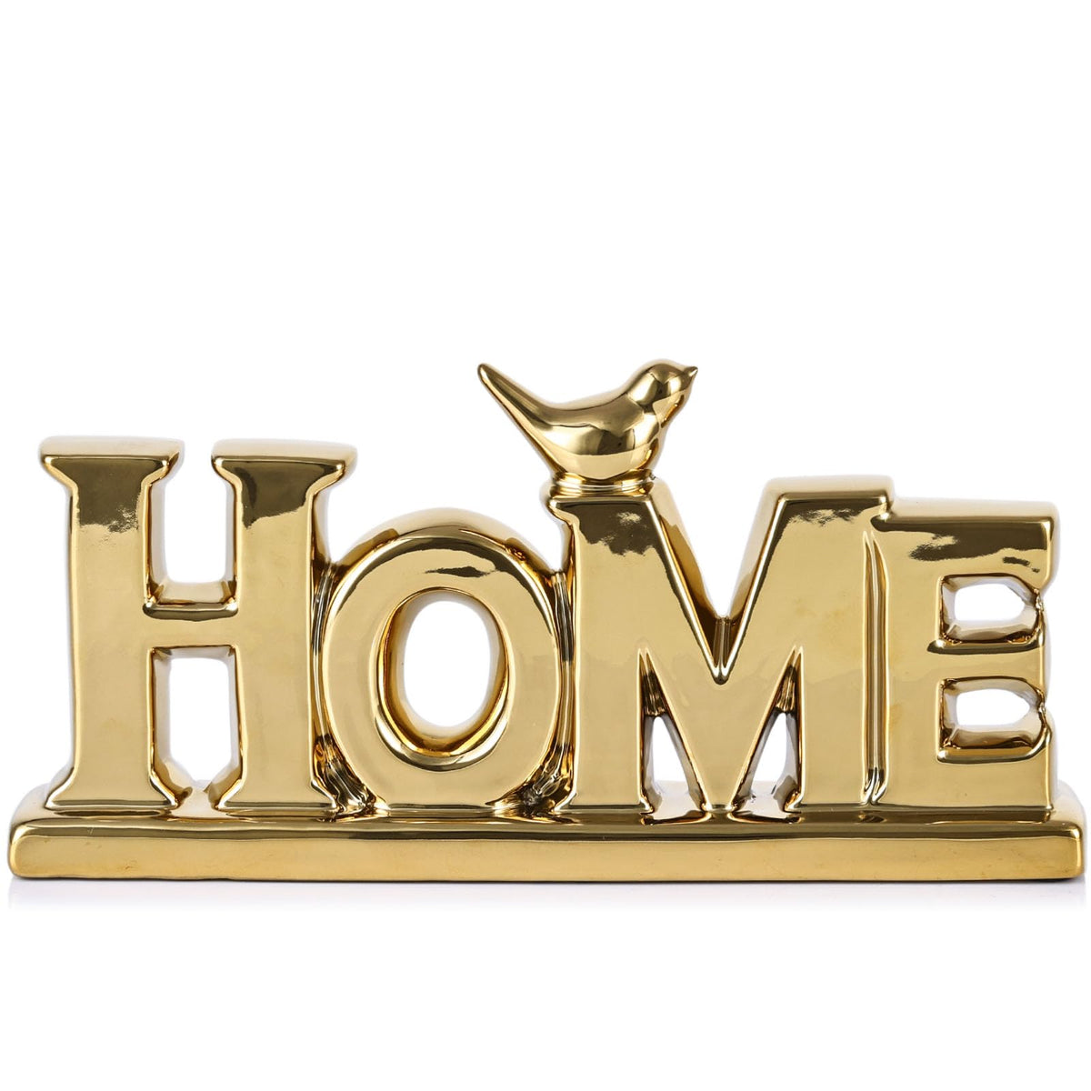 XMGZQ gold love sign statue ceramic on mantelpiece for elegant home decor.