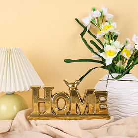 XMGZQ gold love sign fireplace decor with weighted base for stability.