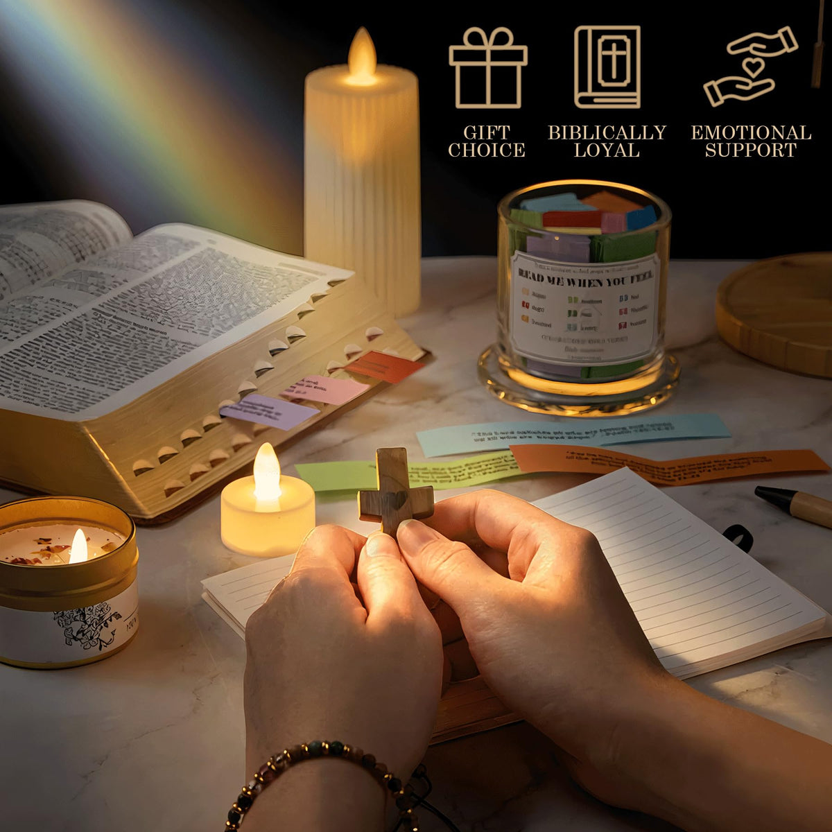 XMNZD Cross figurine as a decorative faith reminder for home.