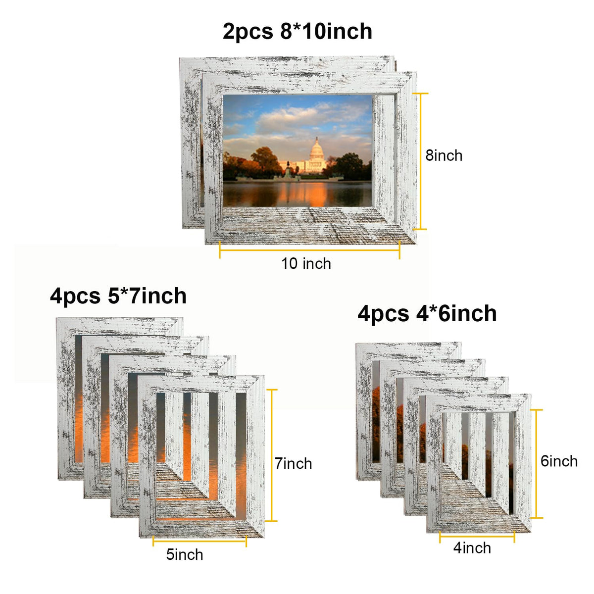 xnlkros gallery wall collage with rustic white frames for cohesion