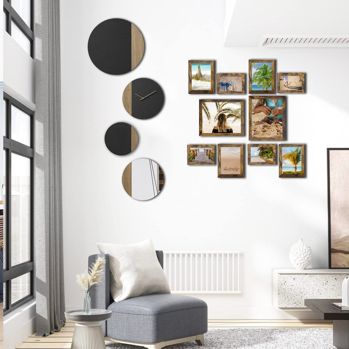 xnlkros 5x7 frame set for desk display, simplifies creating a personal desk gallery