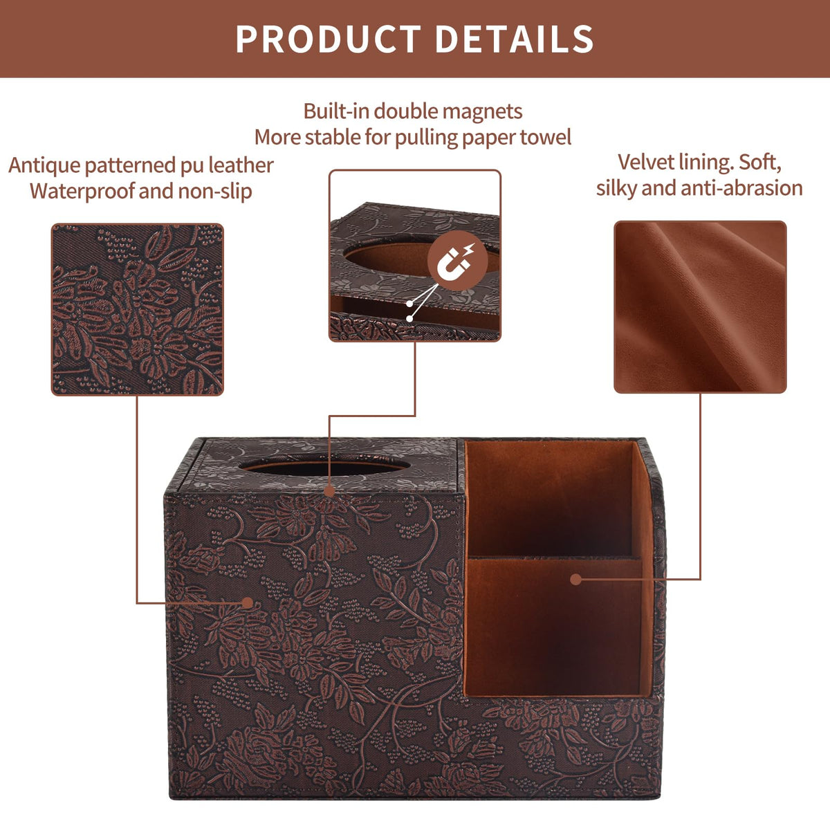 XNONE MDF core with PU leather exterior offers sturdy long-lasting use.