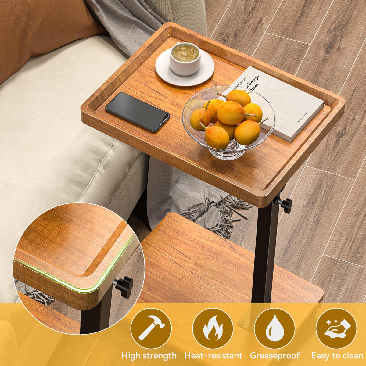 XNSDXV sturdy steel frame supports laptops and meals confidently.