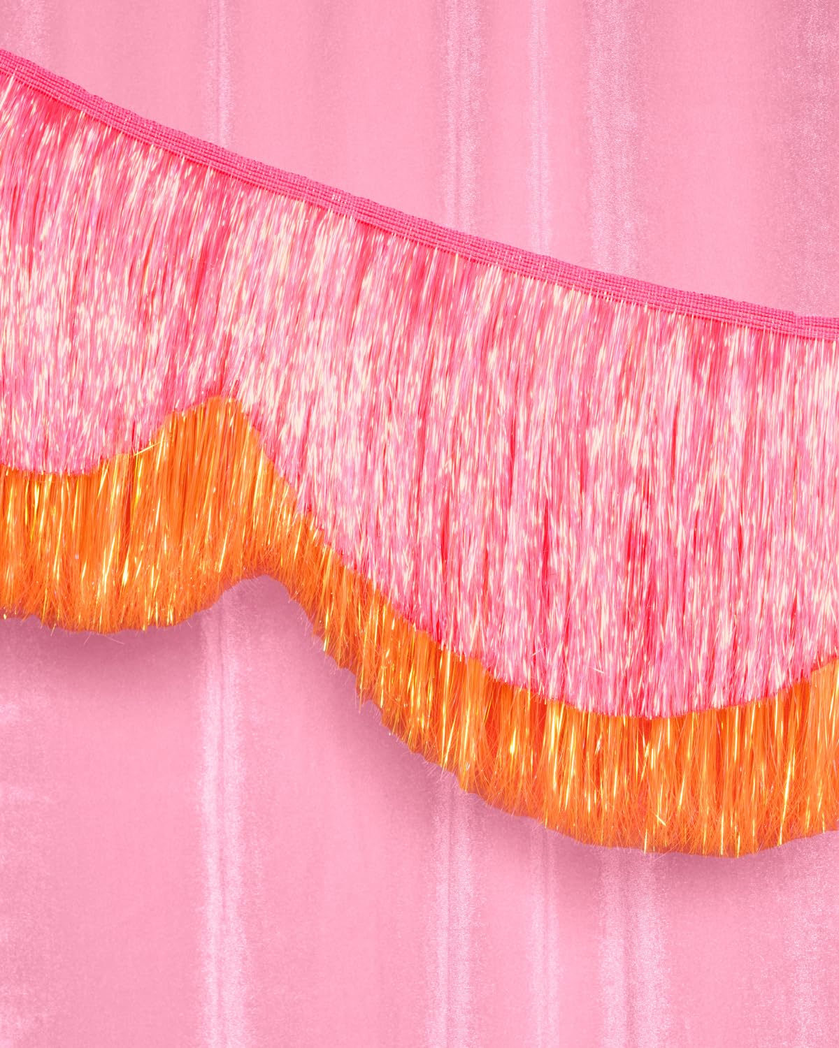 xo-fetti banner two-tier design adds textured depth to decor.