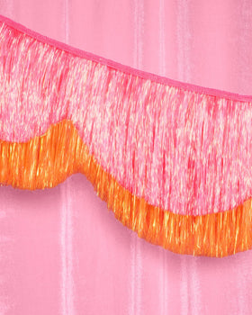 xo-fetti banner two-tier design adds textured depth to decor.