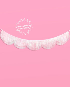 xo, Fetti banner with attached ends for easy wall or table hanging