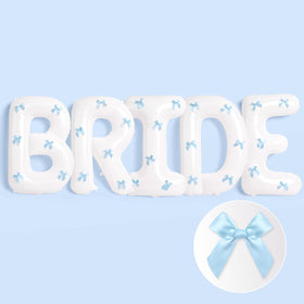xo Fetti BRIDE balloons, 40-inch display for wedding photos and backdrop