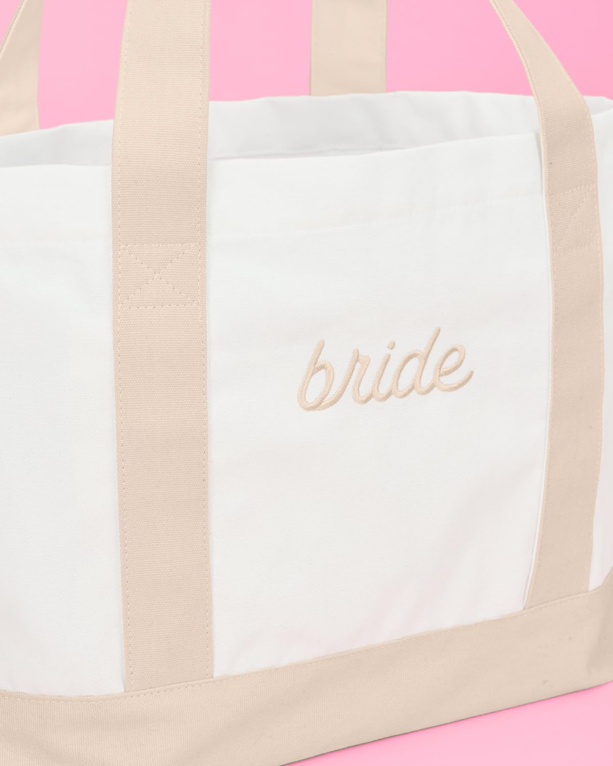 xo, Fetti Bride Tote with embroidered logo for stylish event photos