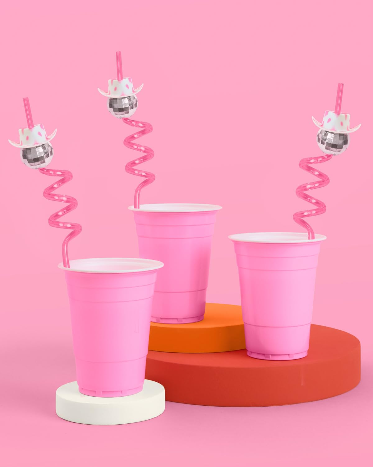 xo, Fetti shiny disco ball straw for dazzling drinks and eco-friendly use.
