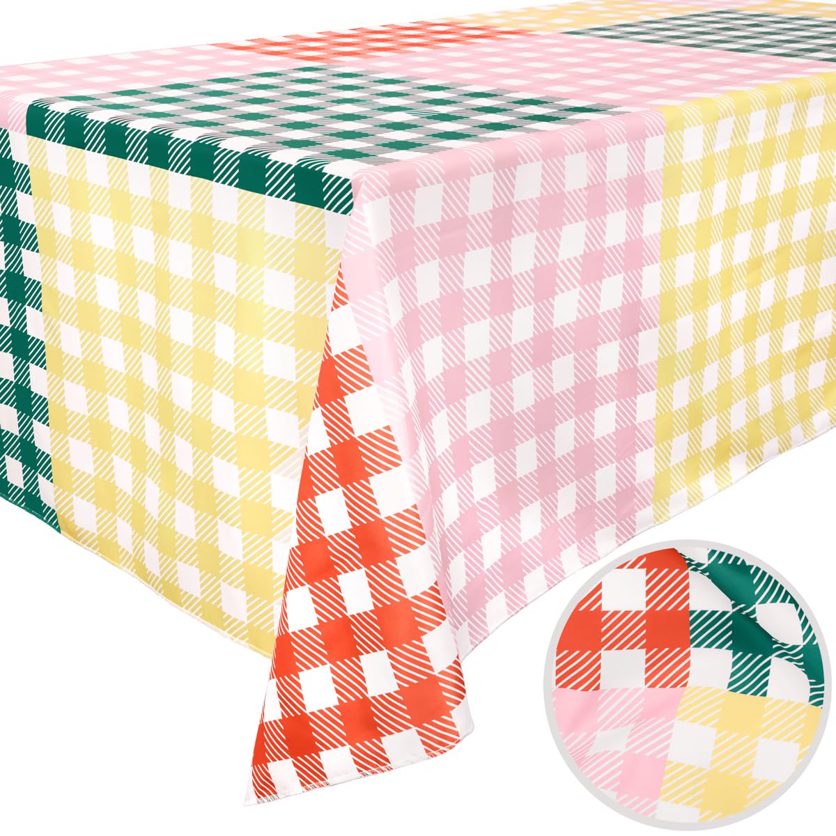 xo, Fetti gingham tablecloth 9ft, ideal for indoor or outdoor parties