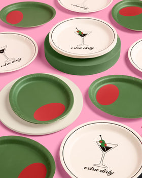 xo, Fetti green olive motif adds festive vibes to table settings