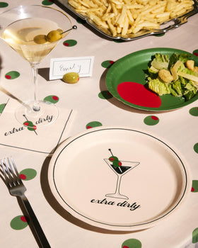 xo, Fetti martini glass design plates showcasing a classic silhouette for stylish serving