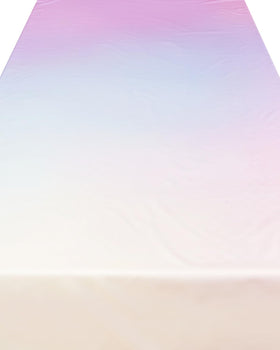  xo Fetti pastel gradient tablecloth being washed for easy care