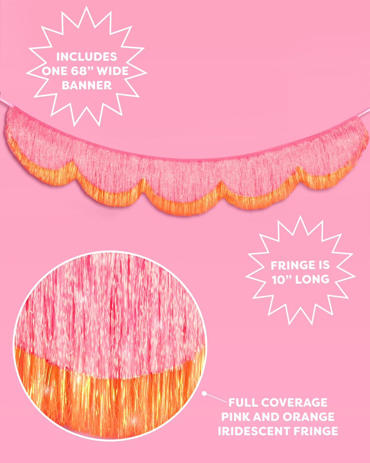 xo-fetti iridescent pink top layer detail enhances photo moments.
