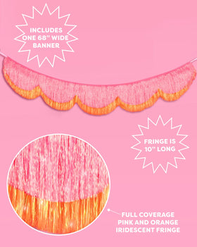 xo-fetti iridescent pink top layer detail enhances photo moments.
