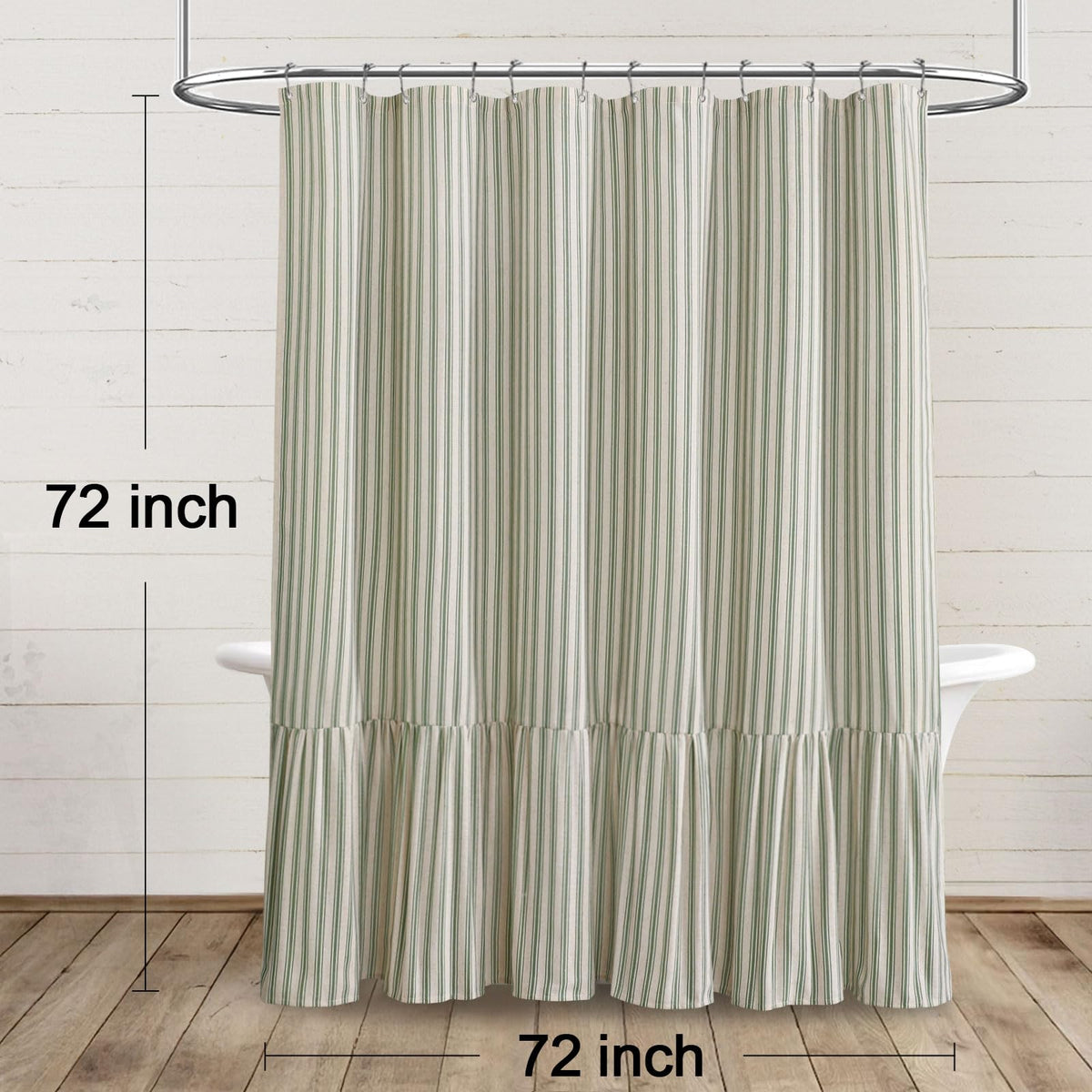 XOGUIBO 72x72 inches curtain fits standard baths for easy refresh