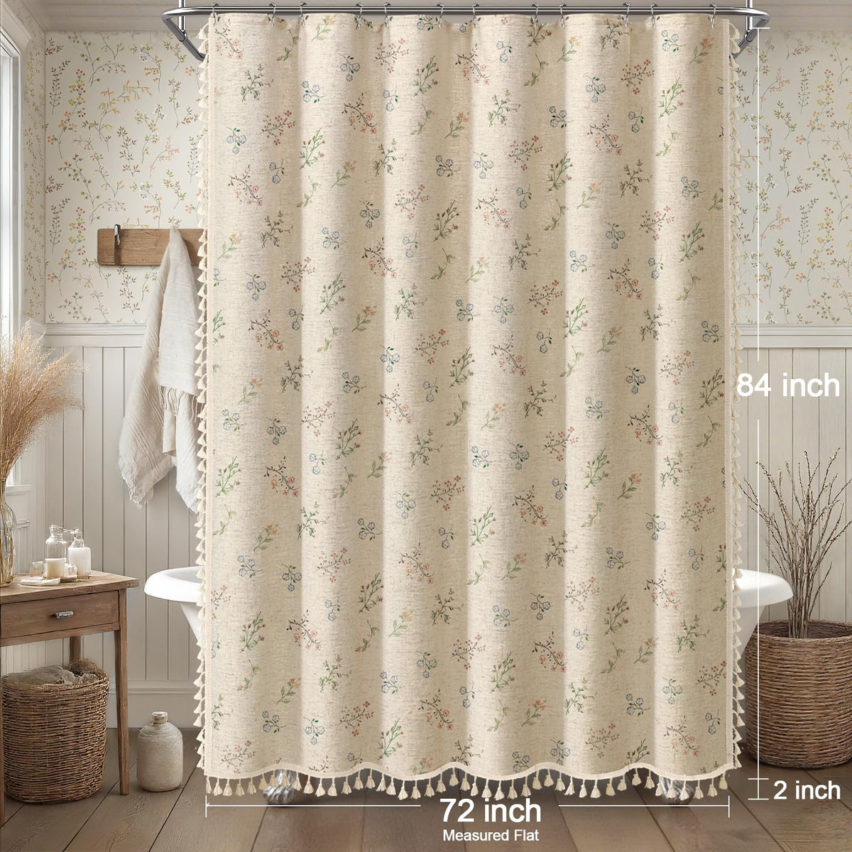 XOGUIBO Linen blend curtain is easy to care for with cold wash and low heat dry.