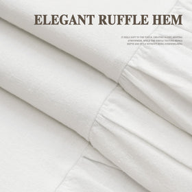 XOGUIBO linen-look shower curtain texture enhances casual elegance for daily use.