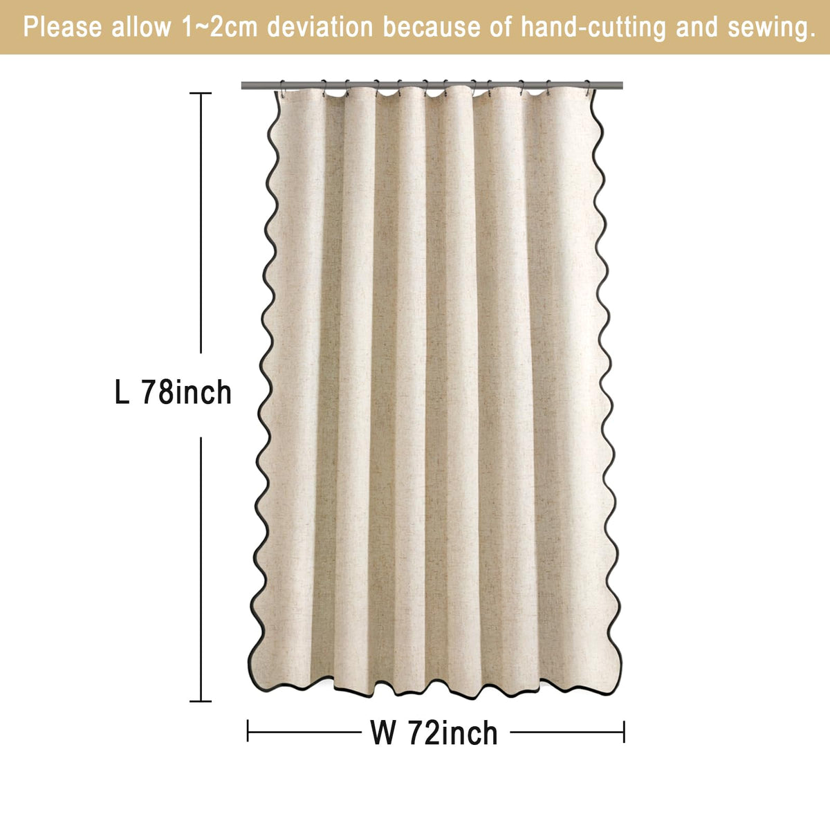XOGUIBO 72w78l curtain provides full coverage with long-lasting linen blend.