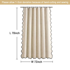 XOGUIBO 72w78l curtain provides full coverage with long-lasting linen blend.
