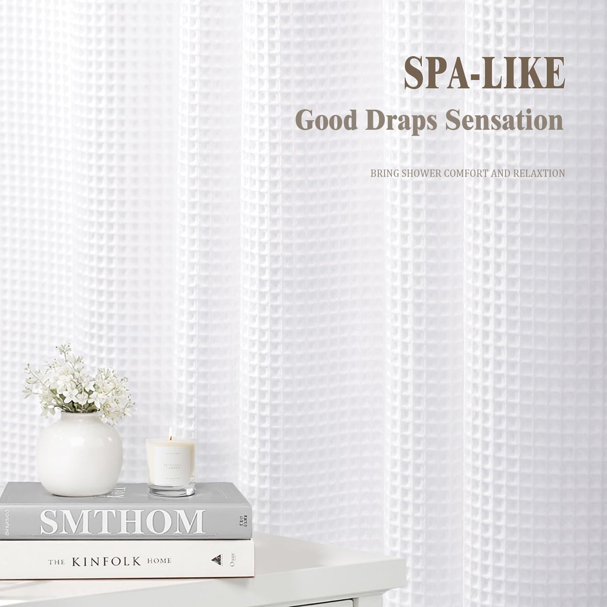XOGUIBO 72x84-inch curtain creates spa-like hotel vibe at home.