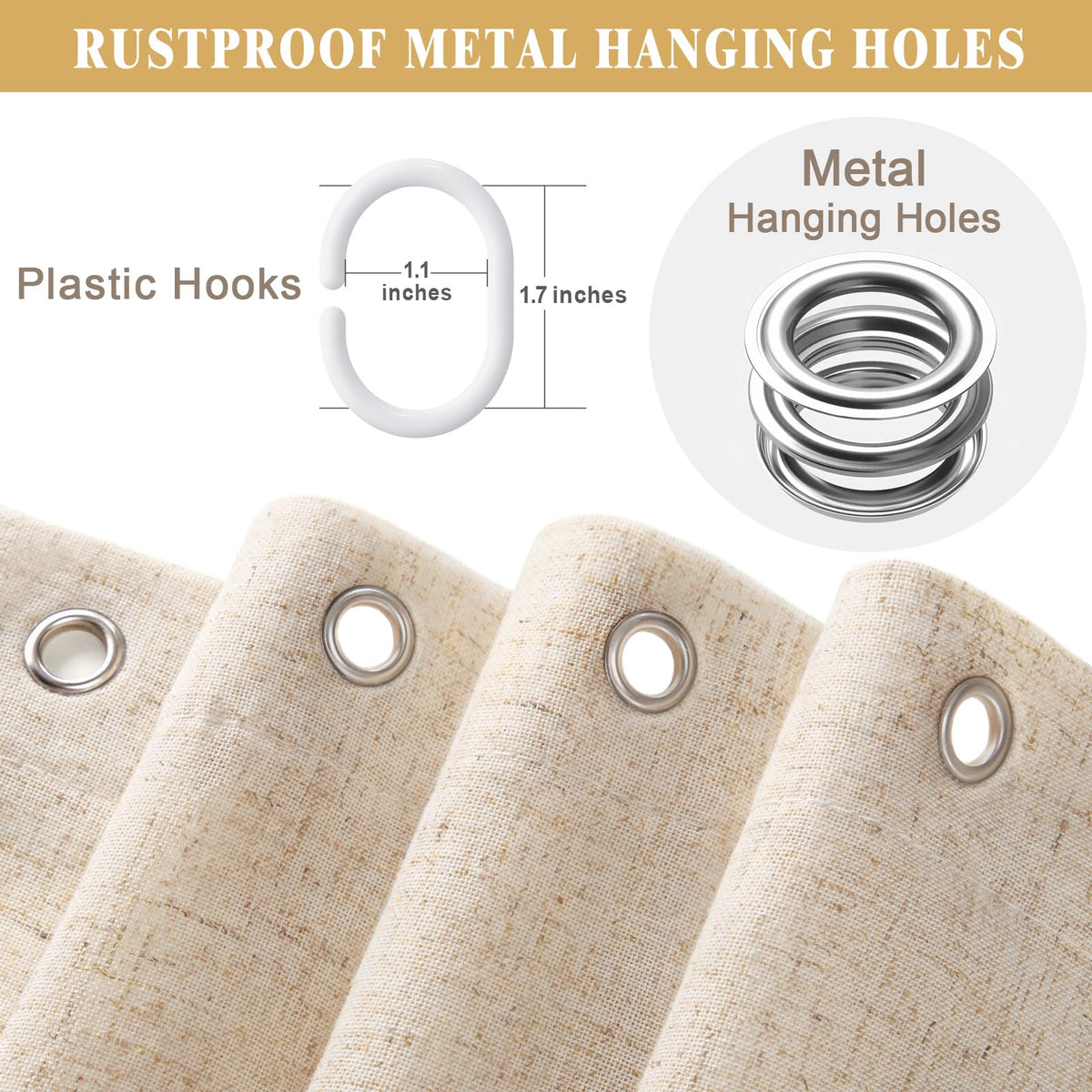 XOGUIBO linen-beige curtain enhances space with airy, inviting ambiance.