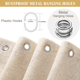 XOGUIBO linen-beige curtain enhances space with airy, inviting ambiance.
