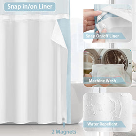 XOGUIBO Aqua sheer mesh window lets light in while maintaining privacy