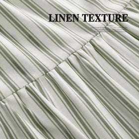 XOGUIBO ruffle-hem curtain adds feminine charm and a soft, inviting space.