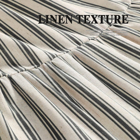 XOGUIBO curtain neutral tone pairs with wood and greenery in any bathroom.