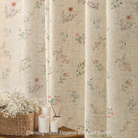XOGUIBO bathroom scene with muted print and light filtering for privacy.