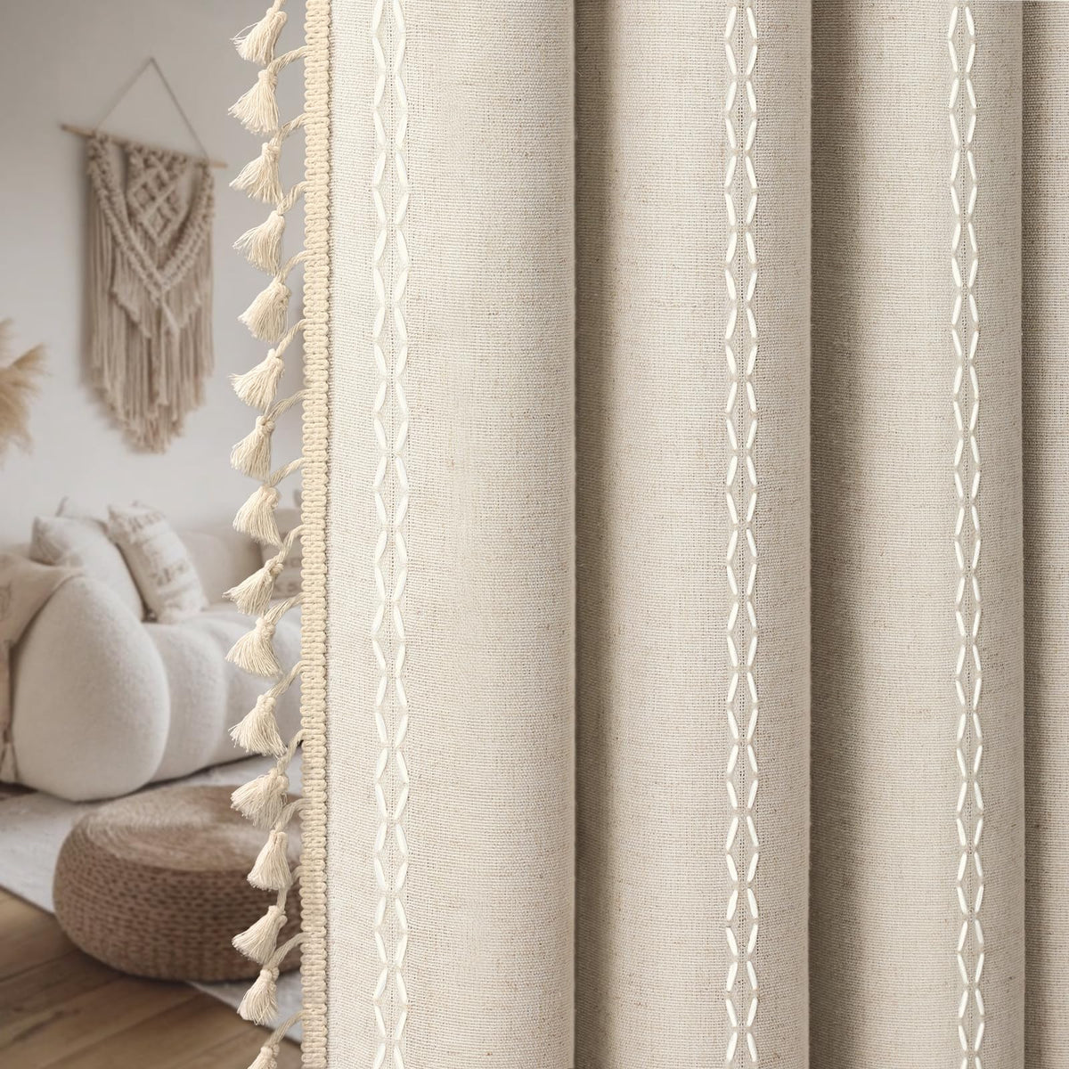 90-inch length curtains offering comprehensive coverage and privacy.
