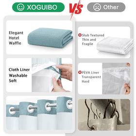 XOGUIBO magnets anchor the bottom for secure curtain positioning
