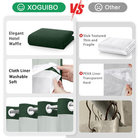 XOGUIBO curtain bottom magnets keep it securely in place.